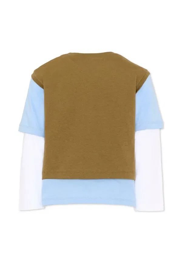 Футболка хлопковая Long sleeved top Marni, brown, коричневый — фото 2