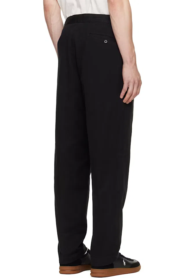 Черные свободные офицерские брюки из саржи Polo Ralph Lauren — фото 3