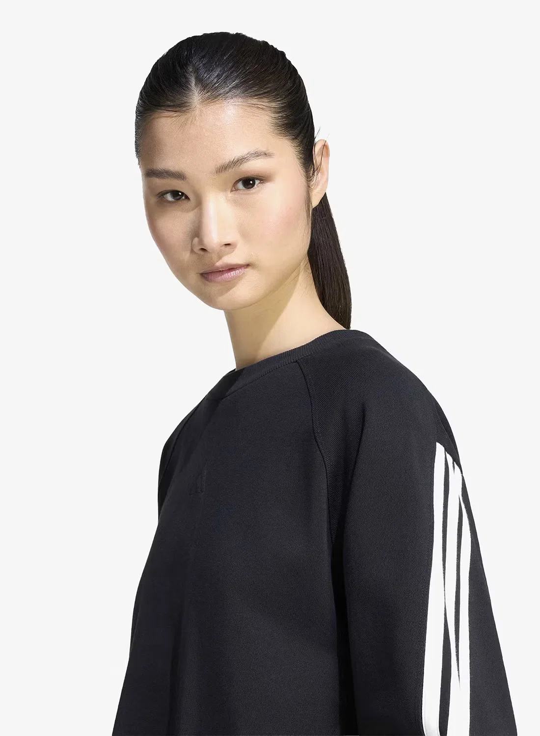 Свитшот свободного кроя 3-Stripes Adidas, черный — фото 3