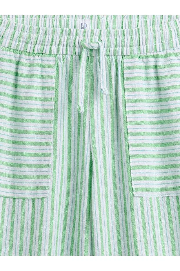Детские брюки для девочек с графическим принтом Gap, Light Green-001 — фото 2