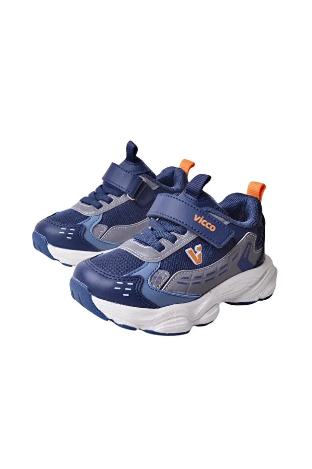 Детские спортивные кроссовки для девочек с текстильным верхом Vicco, Navy Blue — фото 2
