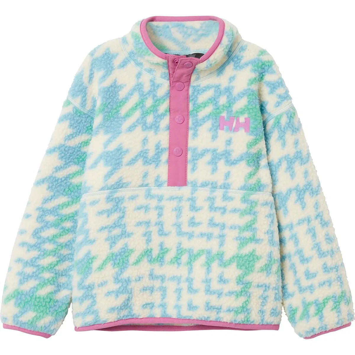 Детское флисовое пальто с принтом Frosty Pile Sweater Helly Hansen, Light Cyan Broxburn Aop