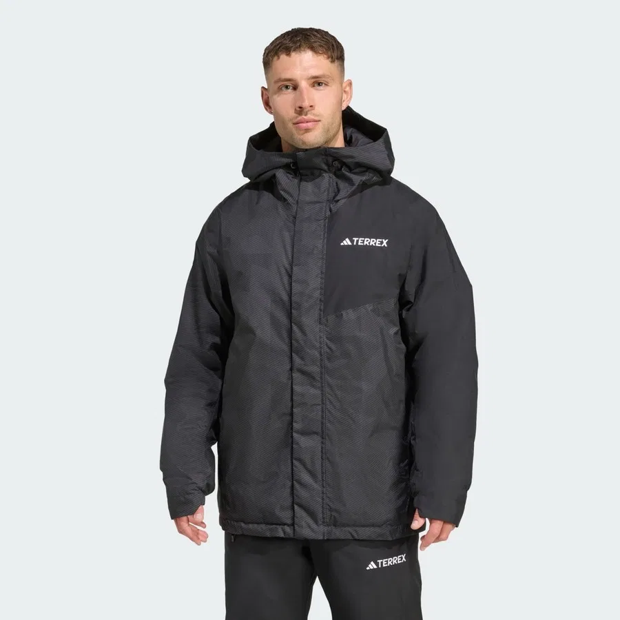 Мужской утепленный горнолыжный куртка с капюшоном Terrex Multi 2L Rain.RDY Insulated Jacket adidas, Черный
