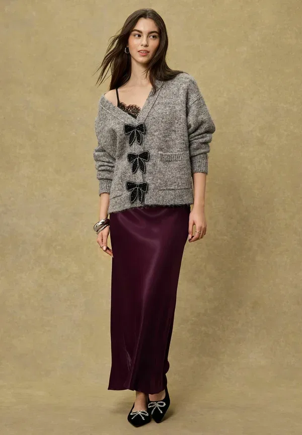 Юбка сатиновая Maxi Next, Burgundy Red, красный/бордовый — фото 2