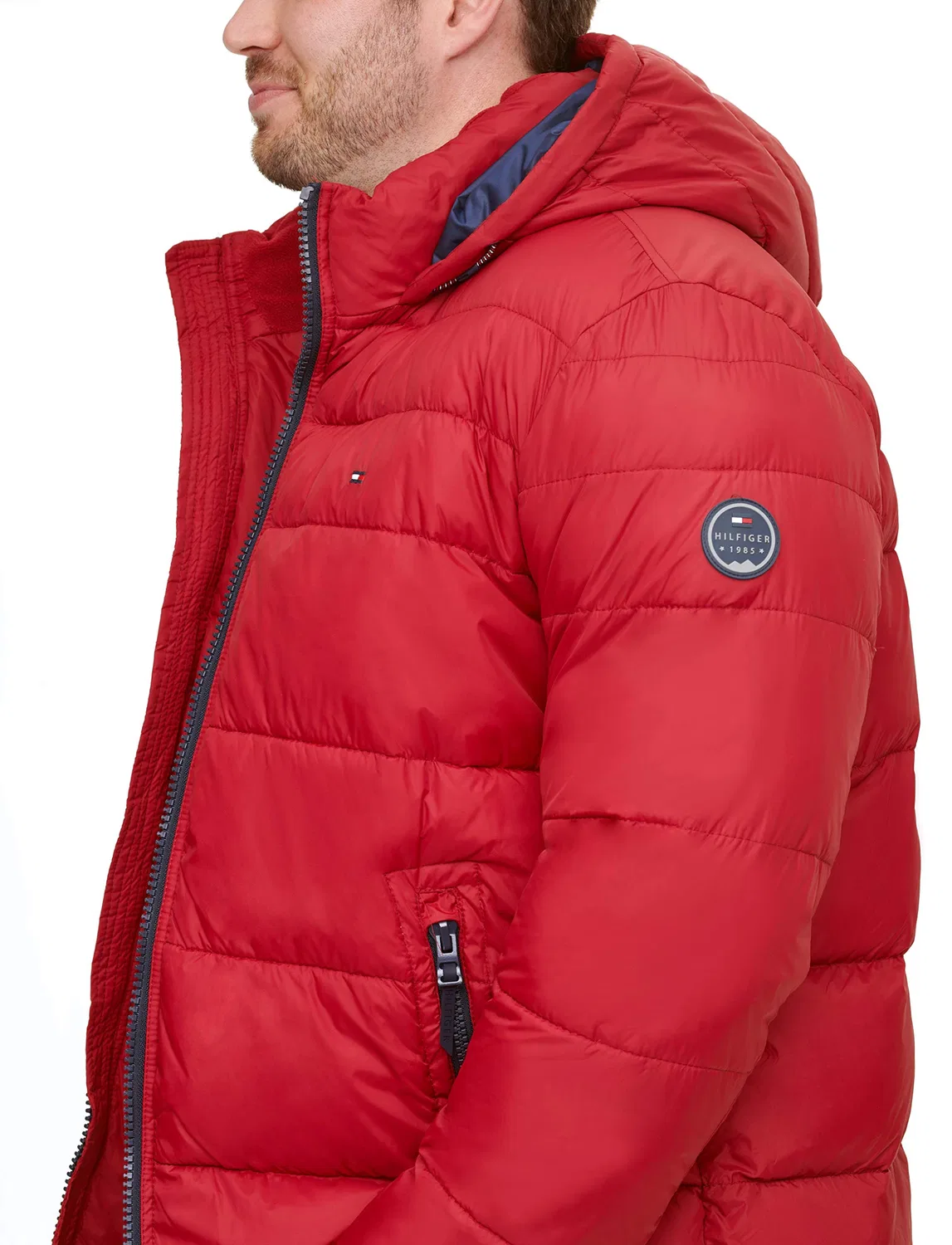 Мужская куртка-пуховик с капюшоном Classic Tommy Hilfiger, Red — фото 4