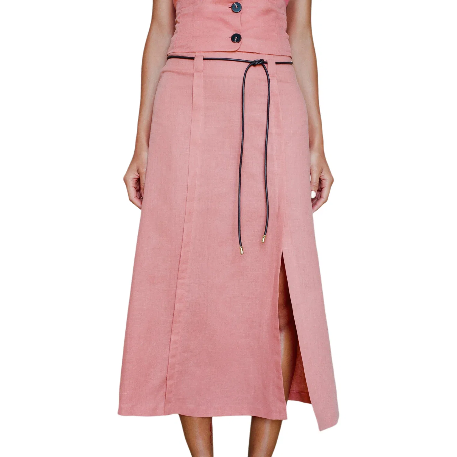Женская юбка макси Casual Long Skirts Burgundy ZARA, Burgundy — фото 4