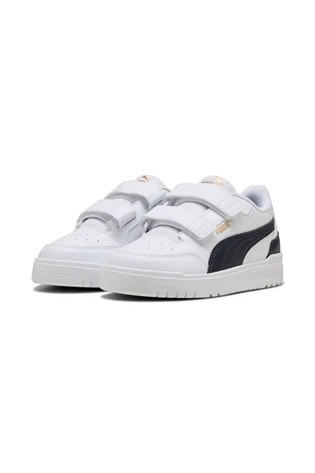 Детские кеды для девочек с принтом Puma, White — фото 4