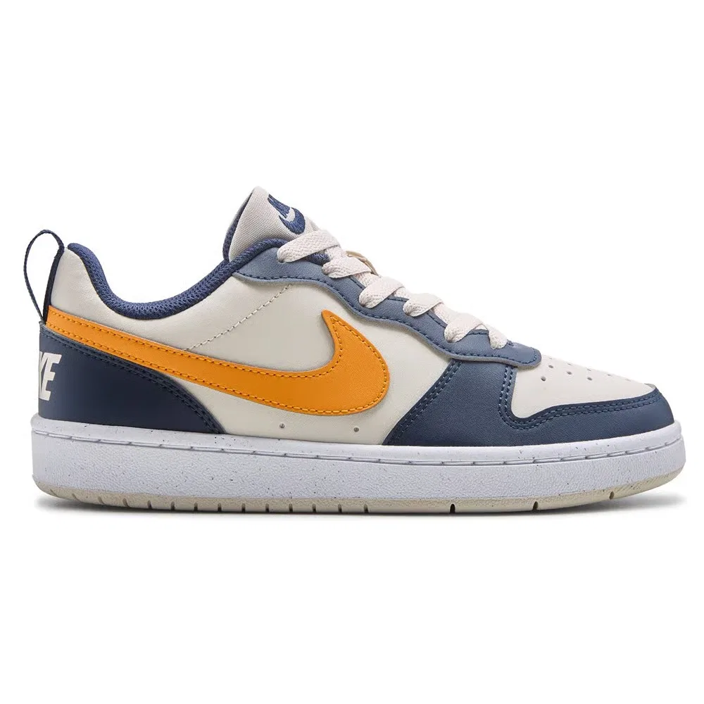 Детские низкие кроссовки Court Borough Recraft Nike, Grey/Navy/Orange — фото 2
