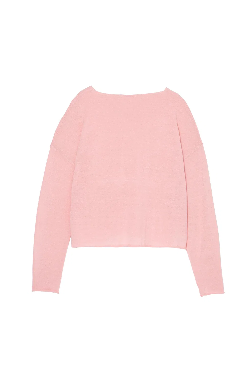Укороченный свитер из льна и шерсти ZARA, Pink — фото 4