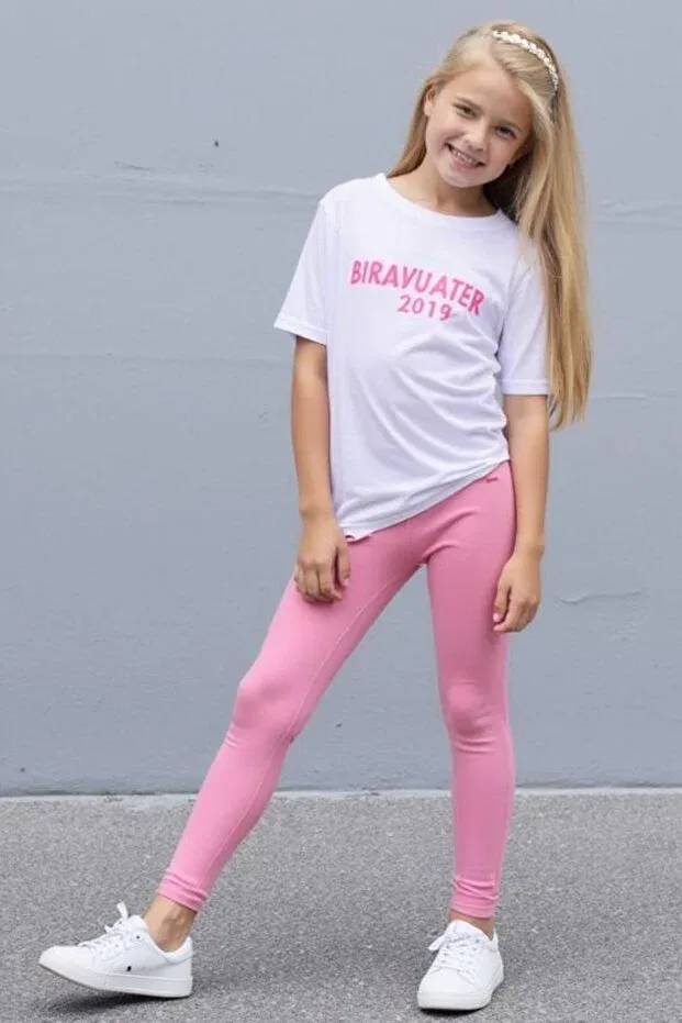Детские леггинсы для девочек хлопковые Candy Pink Cloise, Candy Pink — фото 2