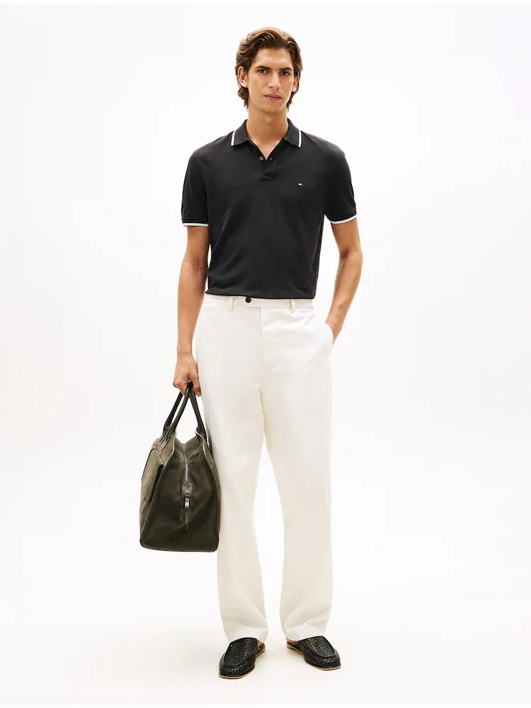 Футболка поло Regular Fit, Under Collar TOMMY HILFIGER, Black — фото 2