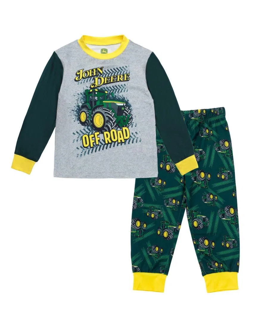 Пижамный комплект с длинным рукавом John Deere, Green And Black