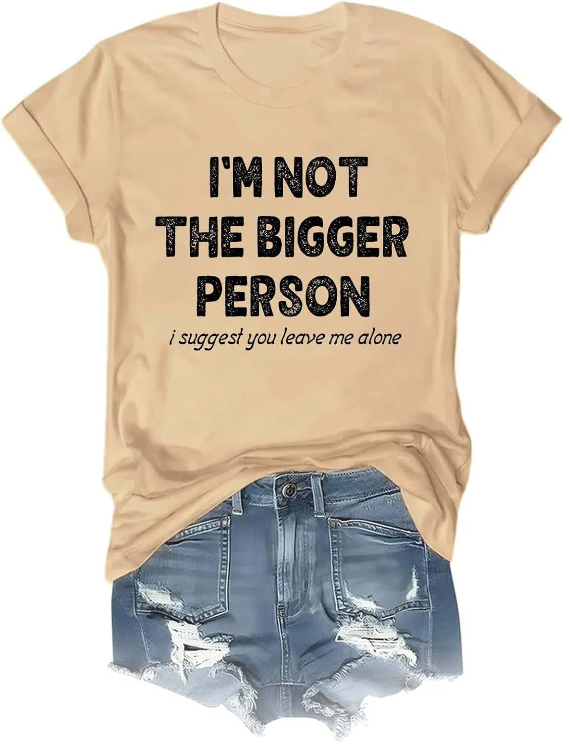 Мужская футболка с принтом I'm Not The Bigger Person, Khaki