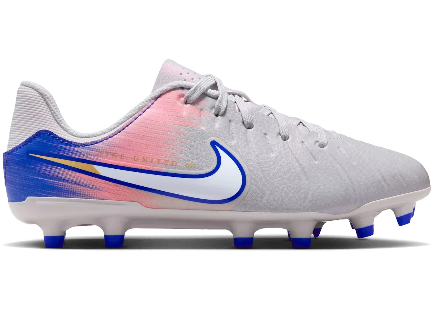 Детские бутсы Nike Tiempo Legend 10 Academy FG/MG, Vast Grey/Racer Blue