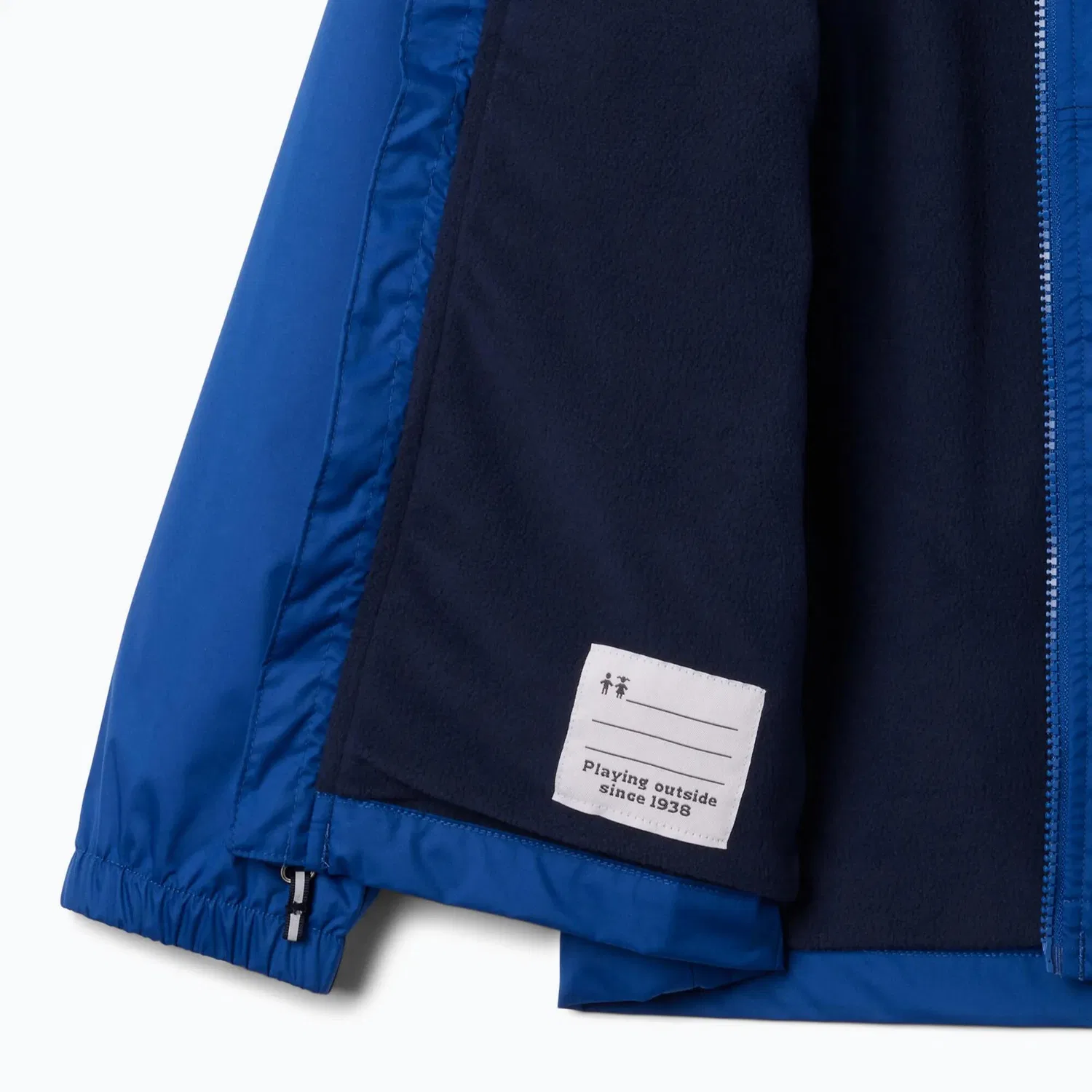 Детская куртка-дождевик с флисовой подкладкой Rainy Trails II Fleece Columbia, Dark Blue — фото 3