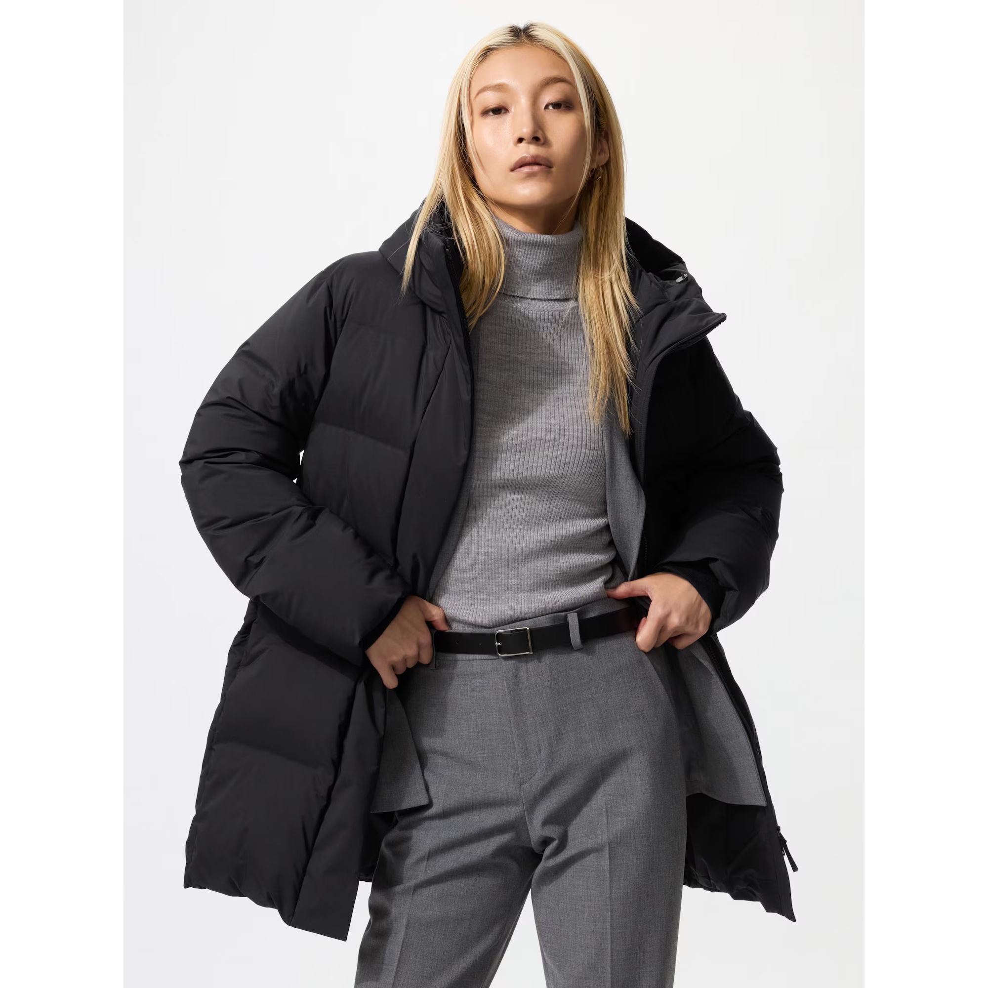 

Бесшовное пуховое короткое пальто Uniqlo, 09 черный