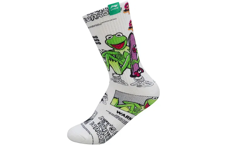 Носки детские с принтом Li Ning x Disney Crew Socks, White — фото 4
