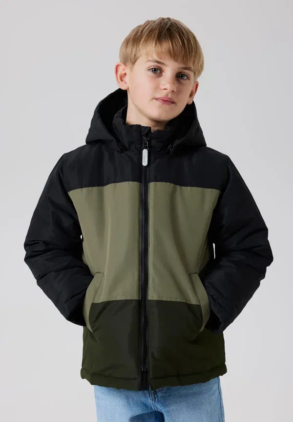 Куртка с капюшоном Nkmmax noos Name It dusty olive, оливковый
