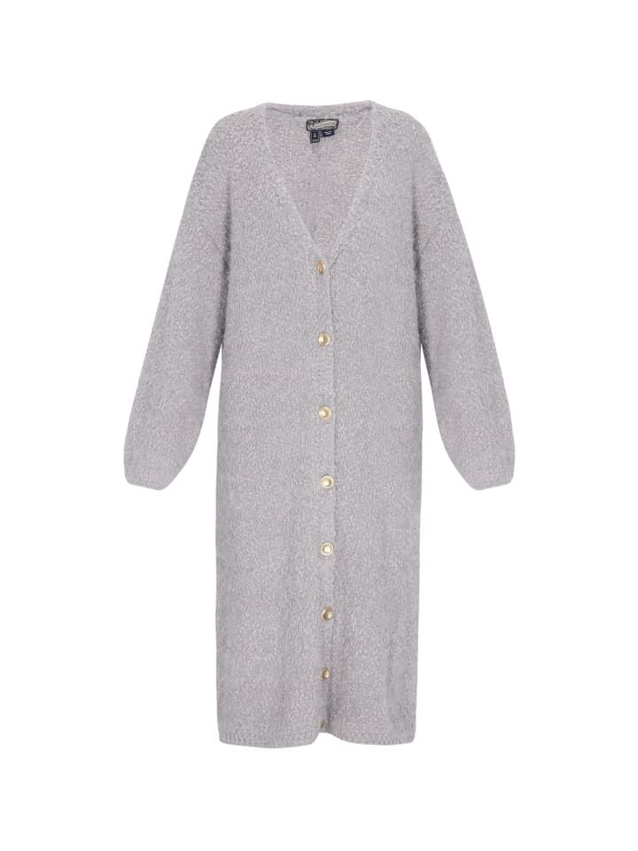 

DreiMaster Женский кардиган серого меланжевого цвета