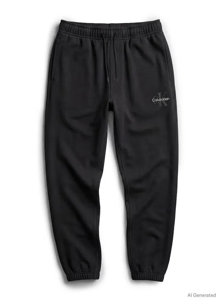 Джоггеры для отдыха с логотипом Icon Cotton Stretch Calvin Klein, черный — фото 4