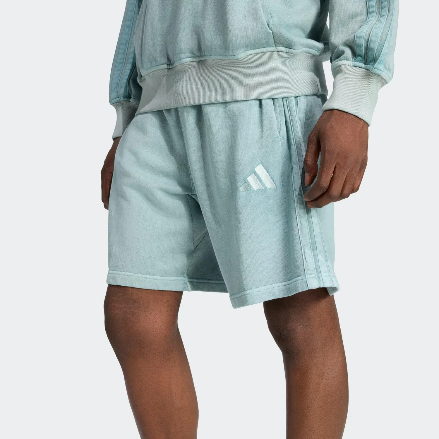 Мужские шорты из футера с принтом ALL SZN Adidas, Hellgrun — фото 4