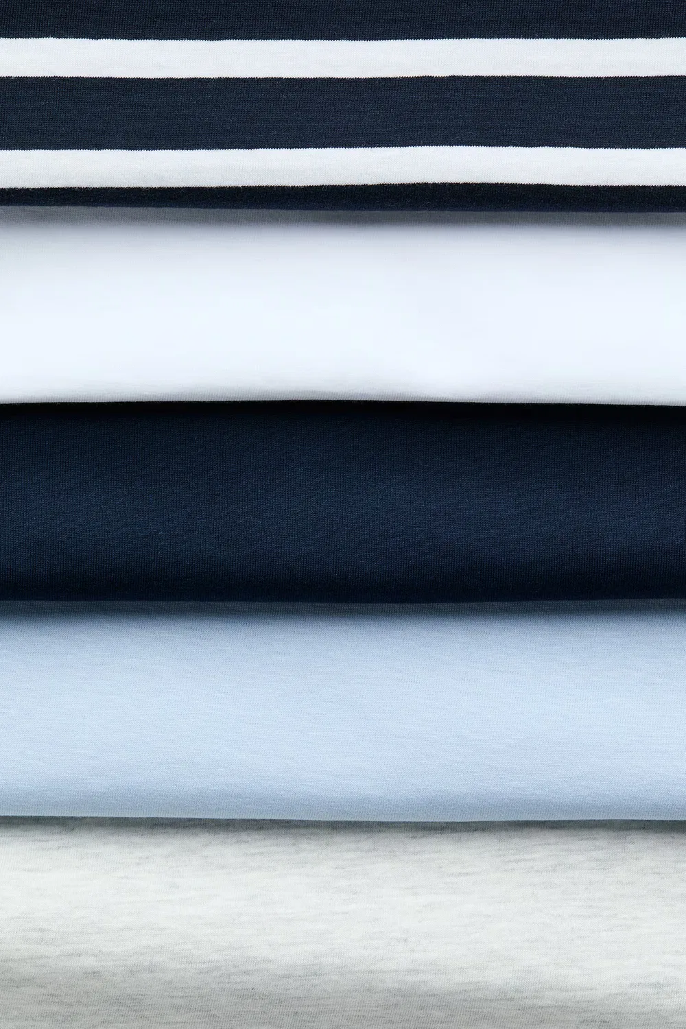 Набор из 5 футболок H&M, Marineblau/Gestreift — фото 2