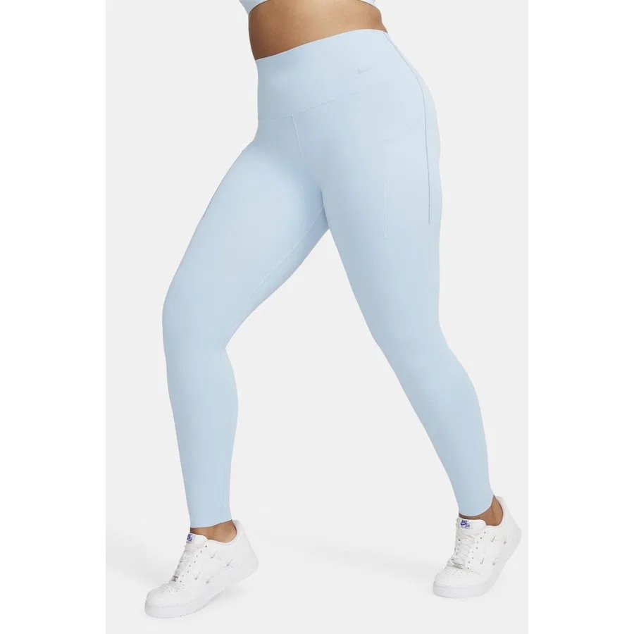 Тайтс женские с высоким поясом Nike Universa Medium Support, Светло-синий