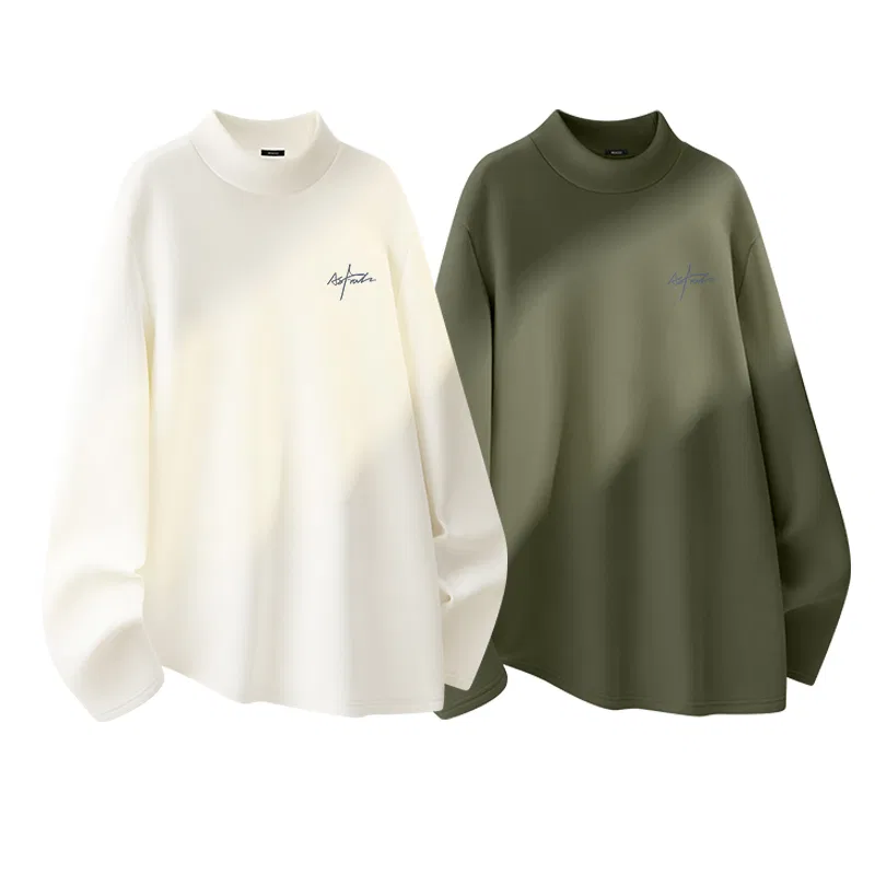 Детский комплект футболок с принтом MINISO, White + Army Green