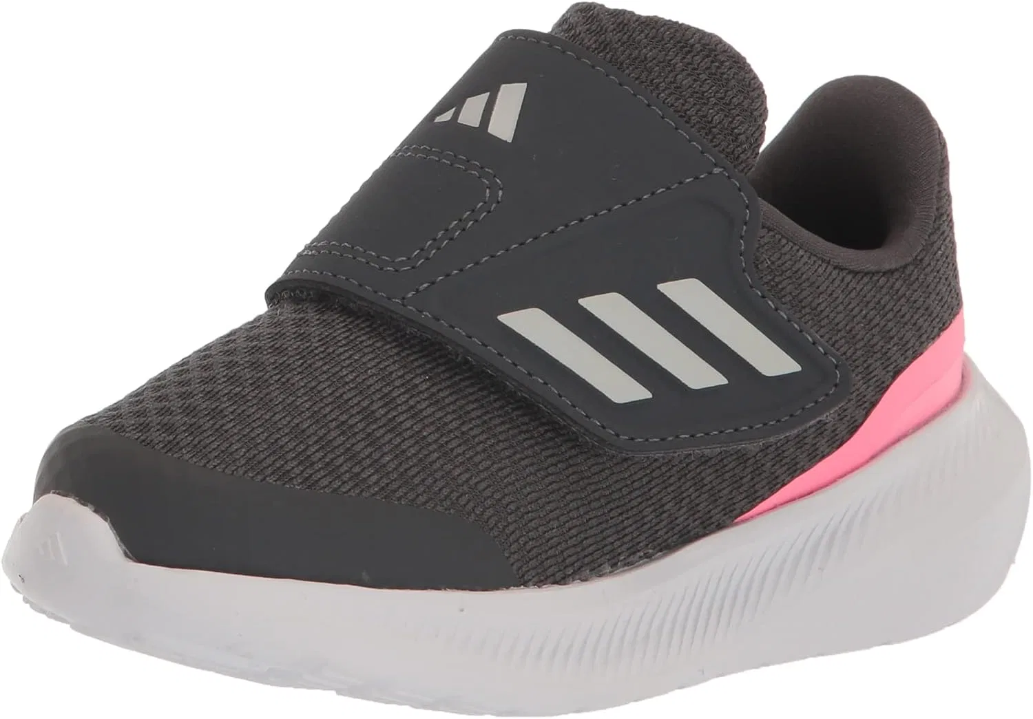 Детские кроссовки для девочек с липучками Runfalcon 3.0 adidas, Grey/Crystal White/Beam Pink
