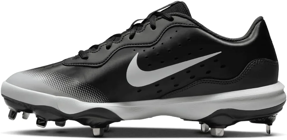Бейсбольные бутсы Nike Alpha Huarache Varsity 4 Low Metal, черный/серый — фото 4