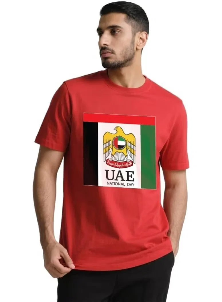 Футболка с принтом флага ОАЭ комплект Sitara Fashions, красный — фото 2