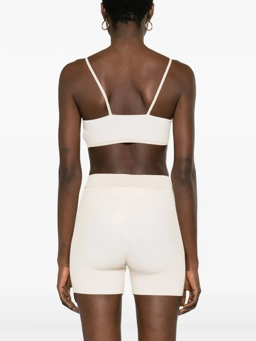 Топ-бралетт Pralu с логотипом Jacquemus, бежевый — фото 4
