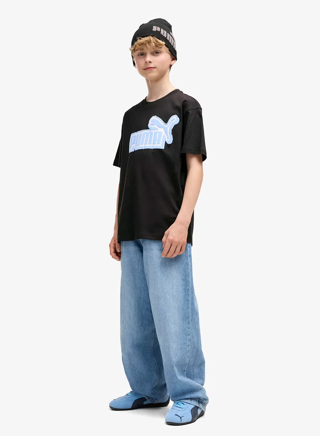 Футболка с принтом Youth Essential Logo Lab Puma, черный — фото 3