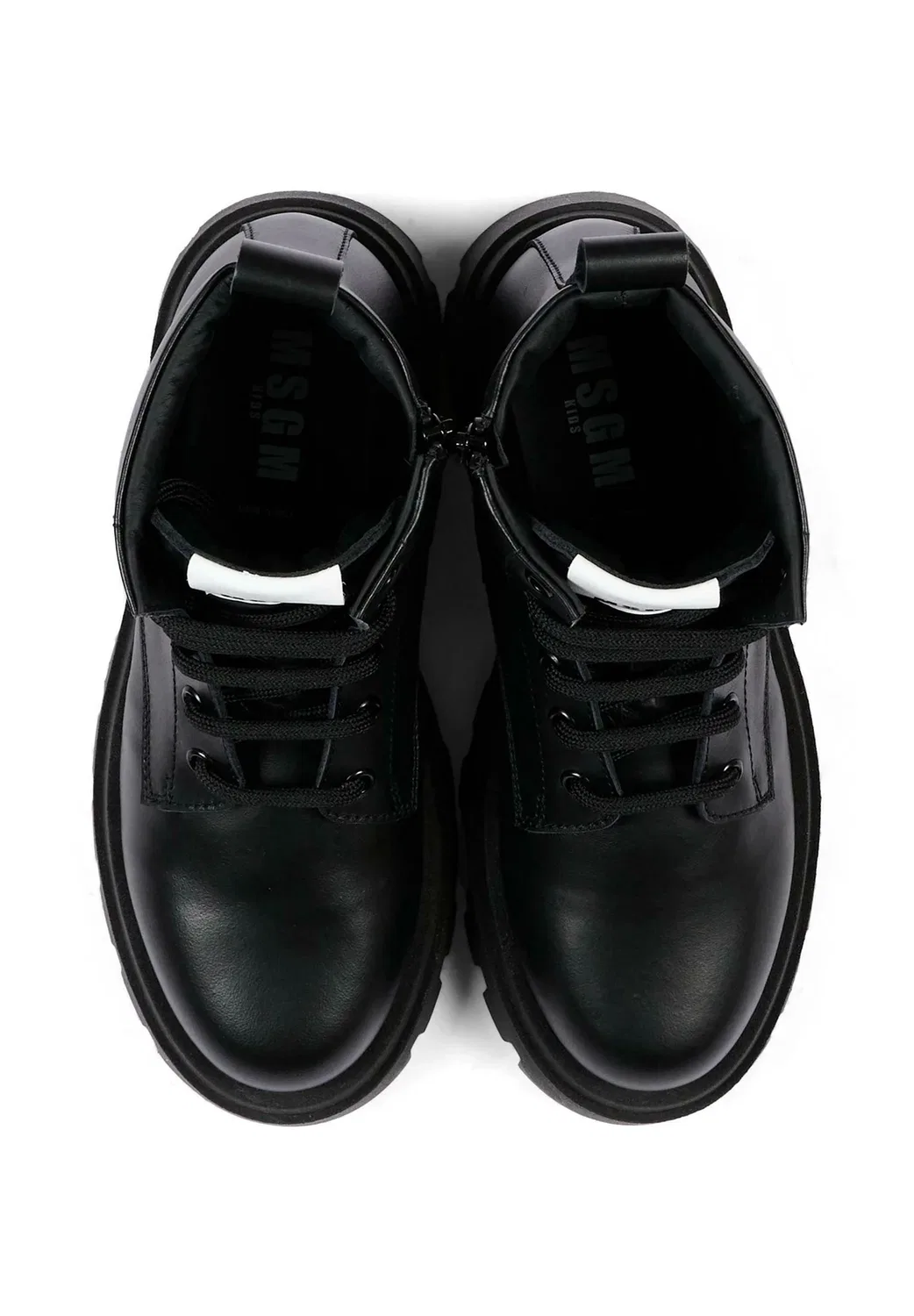 Stivaletti stringati унисекс - ботильоны на шнуровке Msgm, Black — фото 3