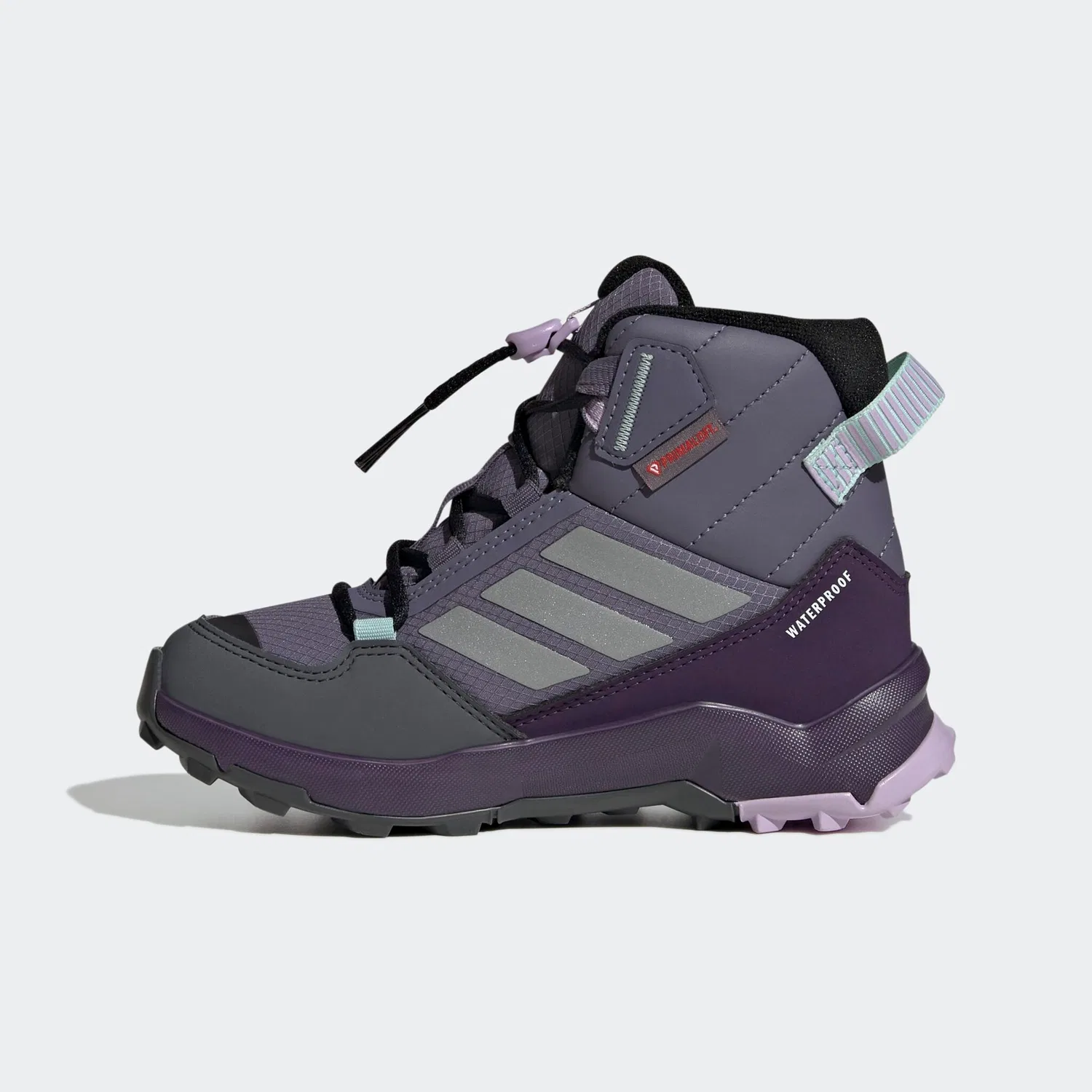 Детские зимние ботинки с утеплителем CLIMAWARM+ Adidas TERREX, Preloved Violet/Matte Silver/Semi Flash Aqua — фото 3