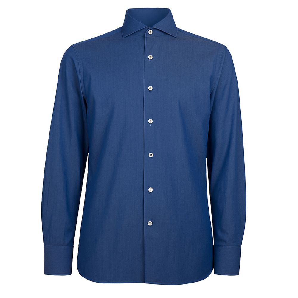 

Синяя хлопковая мужская рубашка Made In Italy, Blue