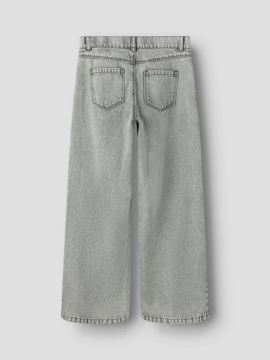 Джинсы NAME IT Wide leg Jeans 'NKFROSE' светло-серого цвета — фото 2