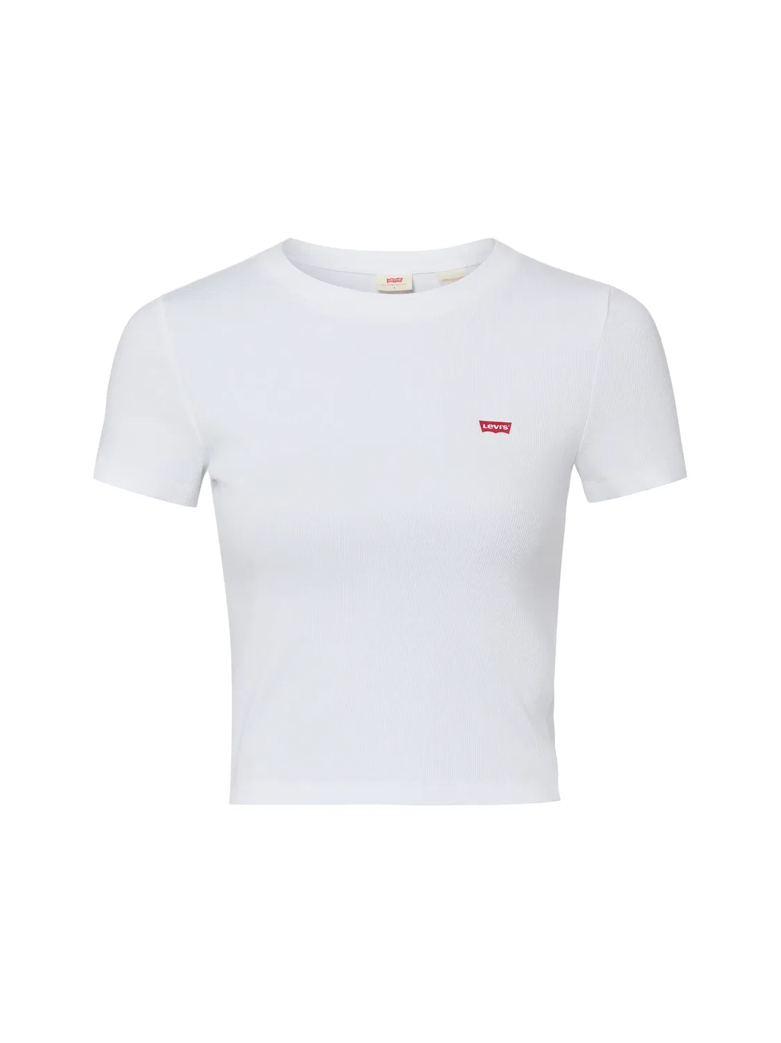 Женская укороченная полосатая футболка Levi's, Ecru