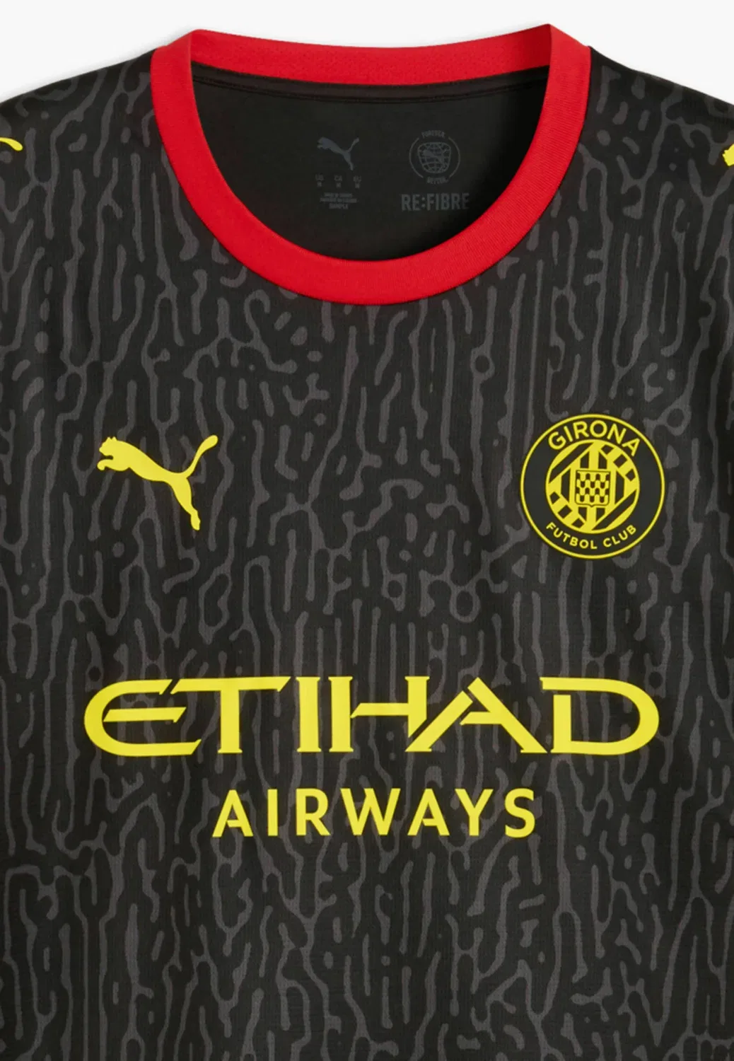 Футболка Girona fc 26/27 auswärtstrikot унисекс - клубная одежда Puma, Black-Flat Dark Gray — фото 3