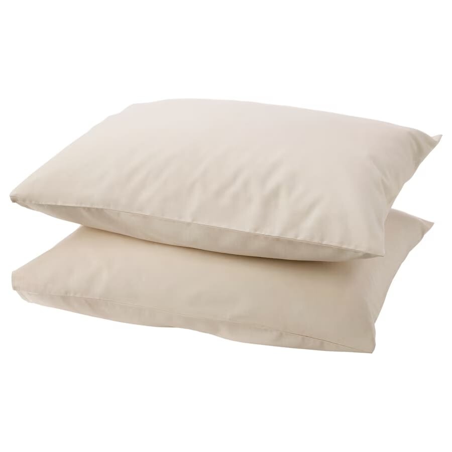 

Комплект наволочек Ikea Dvala, 2 предмета, 50x60 см, бежевый