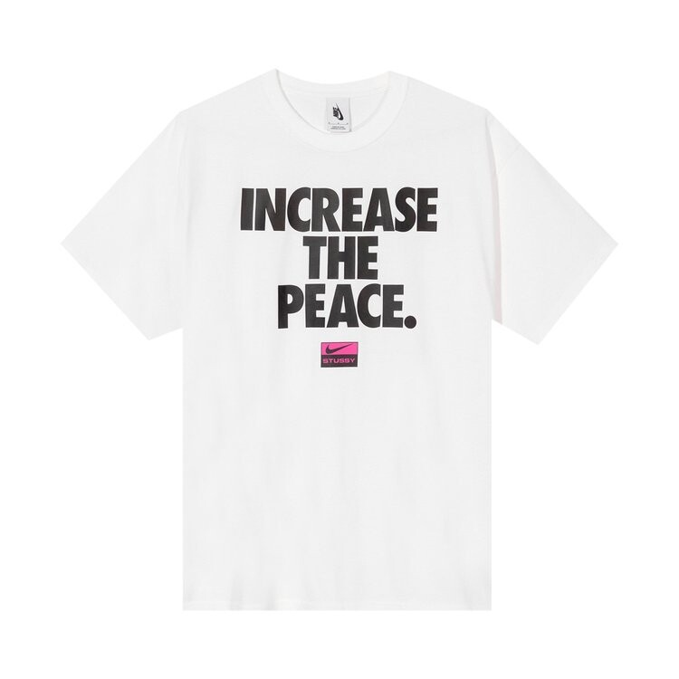 

Футболка Nike x Stussy Increase The Peace T-Shirt 'White', белый