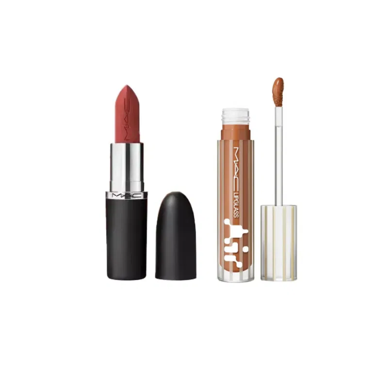 Набор для губ MAC, 683 Bold Lipstick + 225 Apricot Mirror