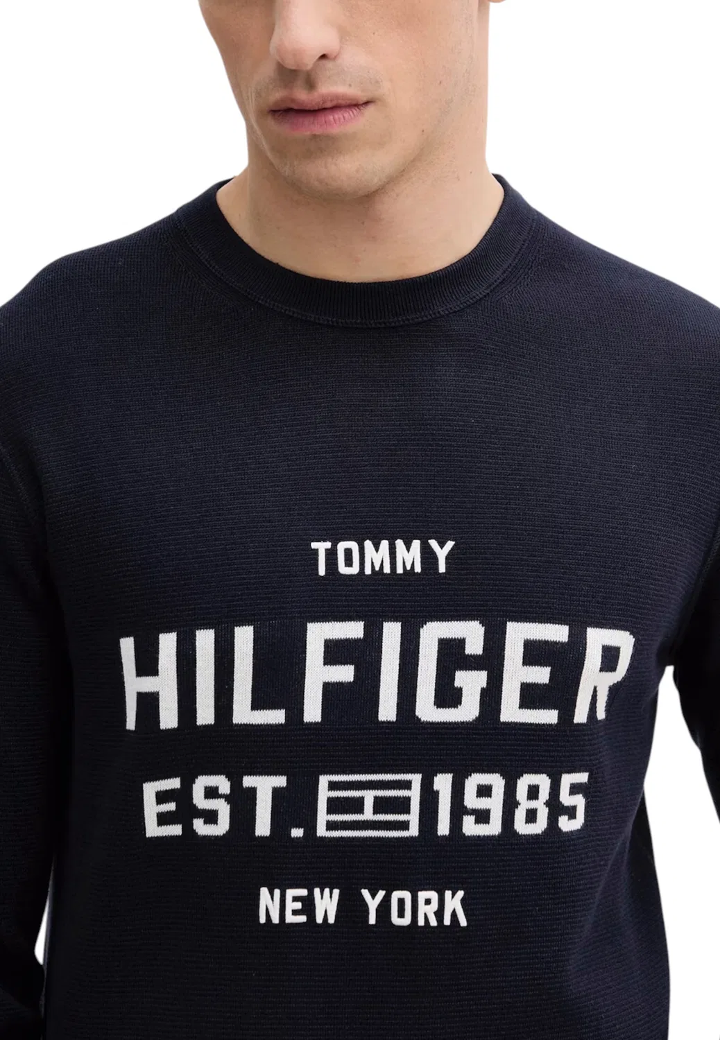 Мужской свитер с принтом, синий Tommy Hilfiger — фото 4