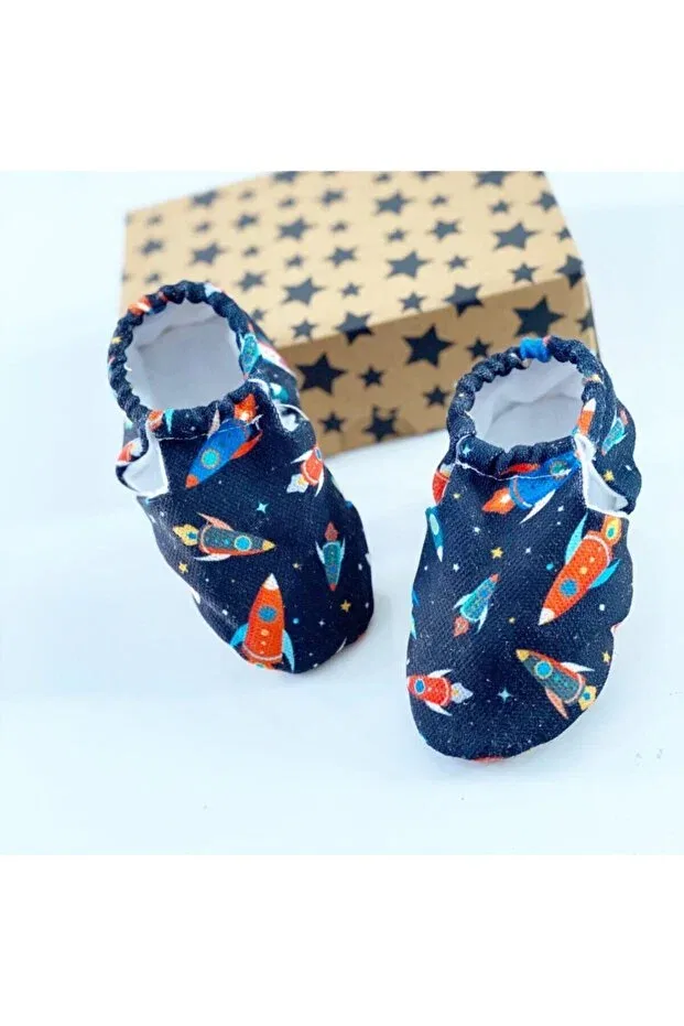 Детские пинетки с узором Babycitytr, Navy Blue