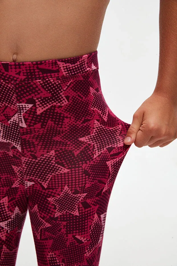 Детские леггинсы для девочек с принтом Pointing stars Lovetti, Patterned — фото 3
