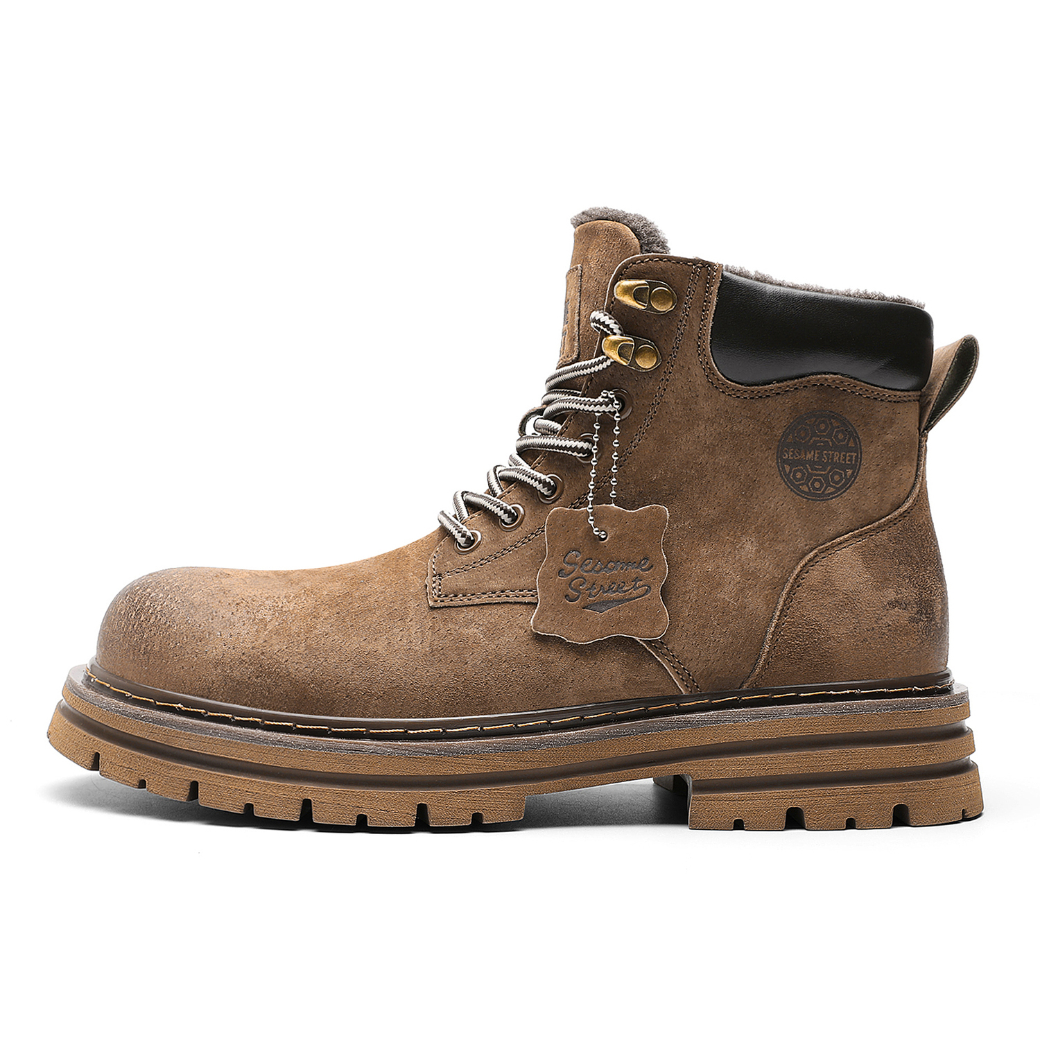 

Мартин Бут унисекс SESAME STREET, witheкрасный tea коричневый[long velvet style]