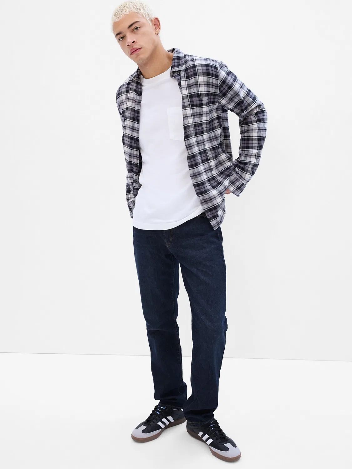 Джинсы прямые Gap Dark Wash, синие