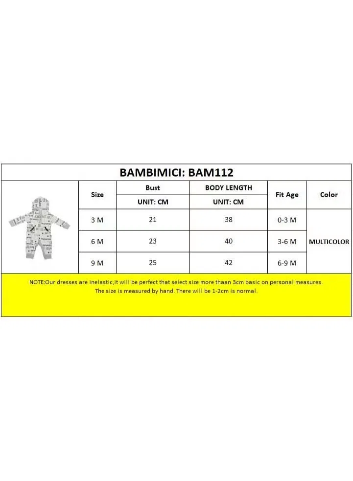 Боди-комбинезон с принтом букв с худи Bambimici, мультиколор — фото 4