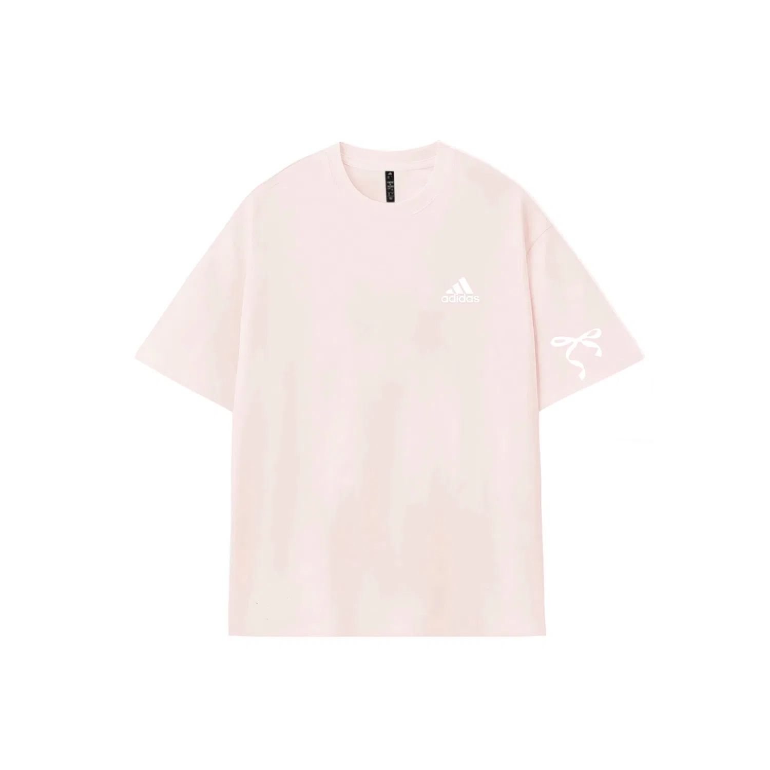 Футболка с круглым вырезом, прямая посадка, Adidas, Pink