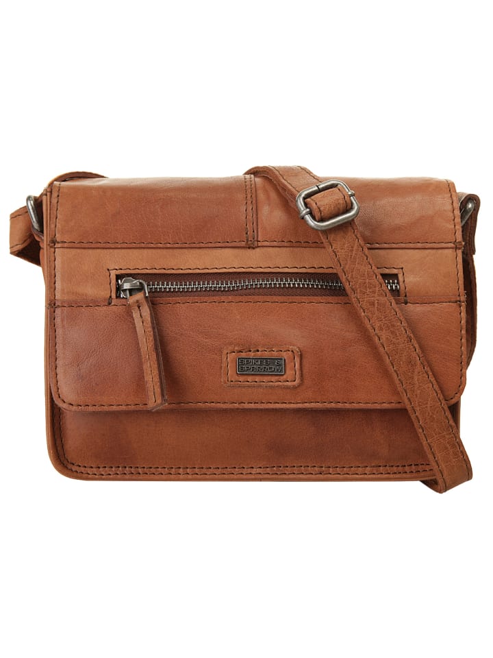 

Сумка через плечо коньячного цвета SPIKES & SPARROW